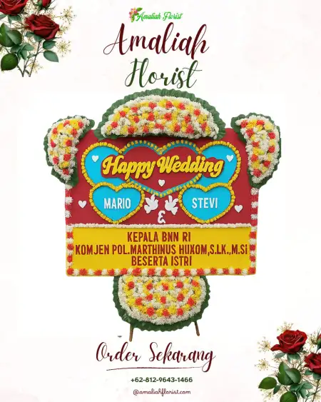 Papan Bunga Pernikahan Pandean Lamper